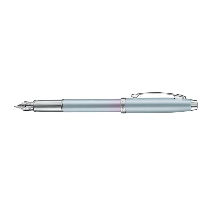 Писалка Sheaffer 100 - Expressions, Chrome-Plated Trims, синя/розова, F перо - Image 4