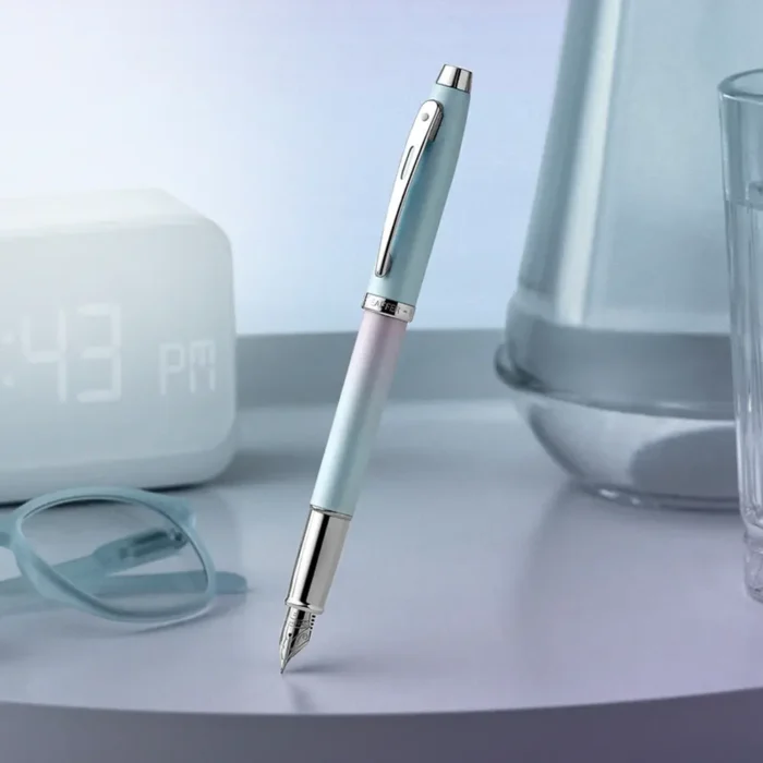 Писалка Sheaffer 100 - Expressions, Chrome-Plated Trims, синя/розова, M перо - Image 7