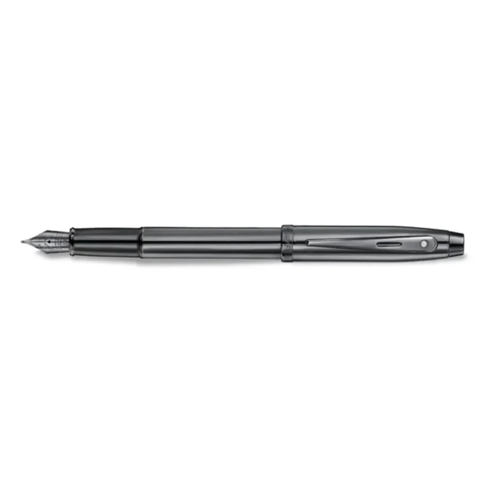 Писалка Sheaffer 100 - Shiny Dark Grey Gun Metal with PVD Trims, размер M - Image 4