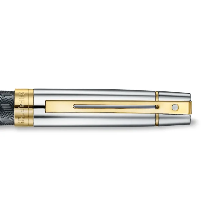 Писалка Sheaffer 300 - Engraved Matt Black Barrel and Shine Chrome Cap, размер М - Image 6