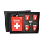 Подаръчен комплект Angelo - Emergency Back Up, джобна бутилка, 4бр. чашки и фуния - Image 2