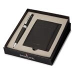Подаръчен комплект Sheaffer - химикалка 300 Black CT и калъф за кредитни карти и документи