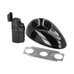 Подаръчна кутия за пури Angelo - Black, пепелник, резачка и запалка - Image 2
