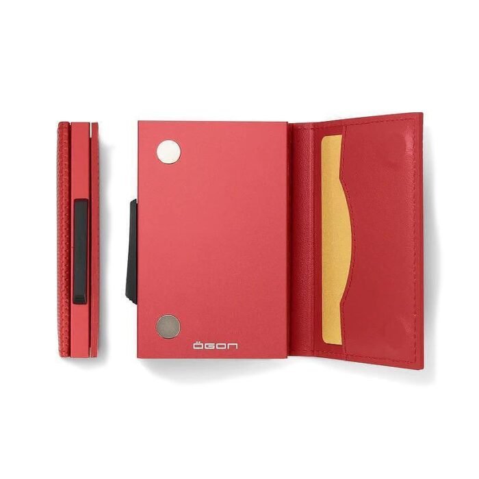 Портфейл Ogon - Cascade Slim, Traforato Red - Image 3