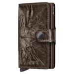 Портфейл SECRID - Mini Crunch Bronze, естествена кожа, RFID защита