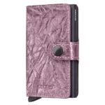 Портфейл SECRID - Mini Crunch Pink, естествена кожа, RFID защита