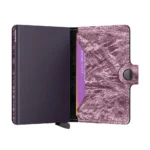 Портфейл SECRID - Mini Crunch Pink, естествена кожа, RFID защита - Image 3