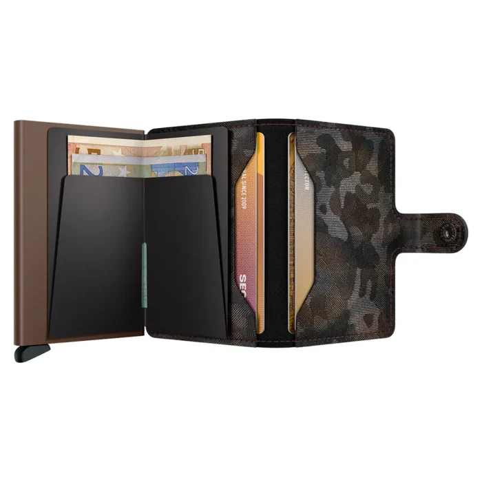 Портфейл SECRID - Mini Jungle Brown, естествена кожа, RFID защита - Image 3