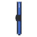 Портфейл SECRID - Mini Matte Black & Blue, естествена кожа, с RFID защита - Image 4