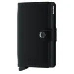 Портфейл SECRID - Mini Matte Black, естествена кожа, с RFID защита