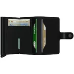 Портфейл SECRID - Mini Matte Black, естествена кожа, с RFID защита - Image 2