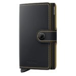 Портфейл SECRID - Mini Matte Black & Ochre, естествена кожа, с RFID защита - Image 2