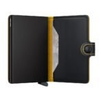 Портфейл SECRID - Mini Matte Black & Ochre, естествена кожа, с RFID защита - Image 5
