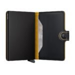Портфейл SECRID - Mini Matte Black & Ochre, естествена кожа, с RFID защита - Image 4