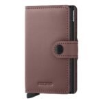 Портфейл SECRID - Mini Matte Rose, естествена кожа, с RFID защита