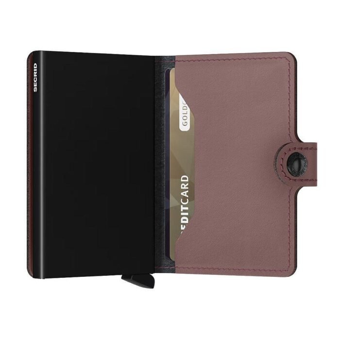 Портфейл SECRID - Mini Matte Rose, естествена кожа, с RFID защита - Image 2