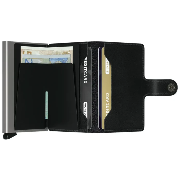 Портфейл SECRID - Mini Original Black, естествена кожа, с RFID защита - Image 2