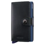 Портфейл SECRID - Mini Original Black Navy, естествена кожа, с RFID защита