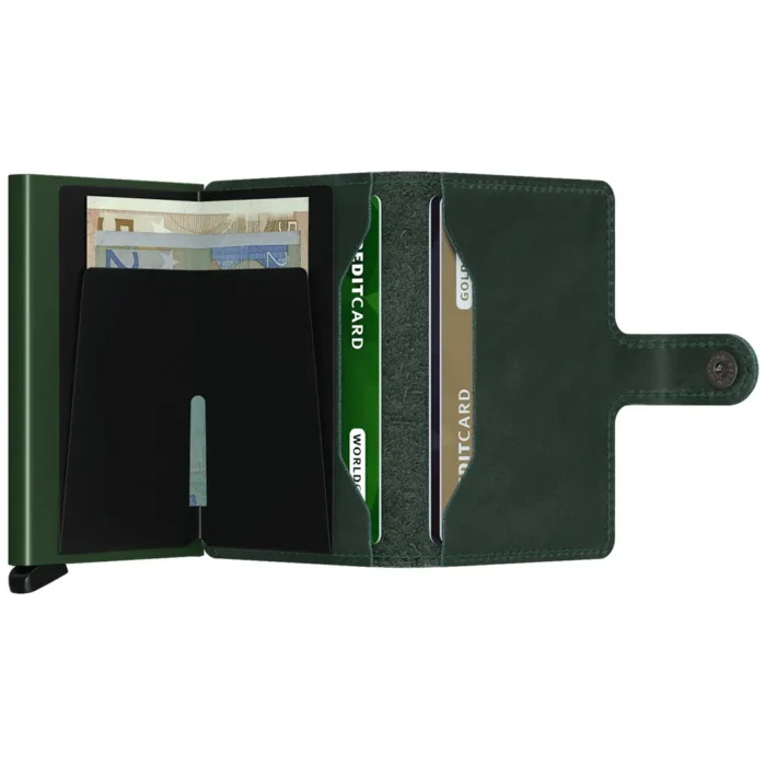 Портфейл SECRID - Mini Original Green, естествена кожа, с RFID защита - Image 3