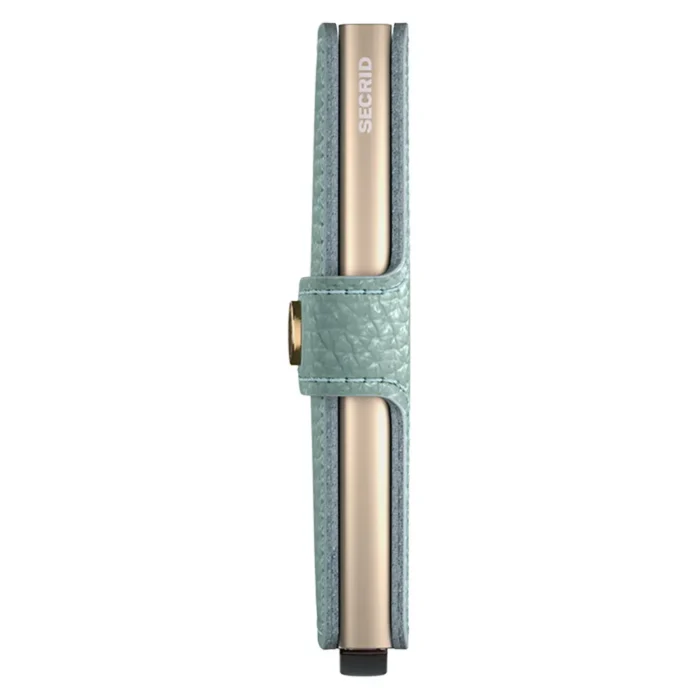 Портфейл SECRID - Mini Pebble Sea Green, естествена кожа, RFID защита - Image 2