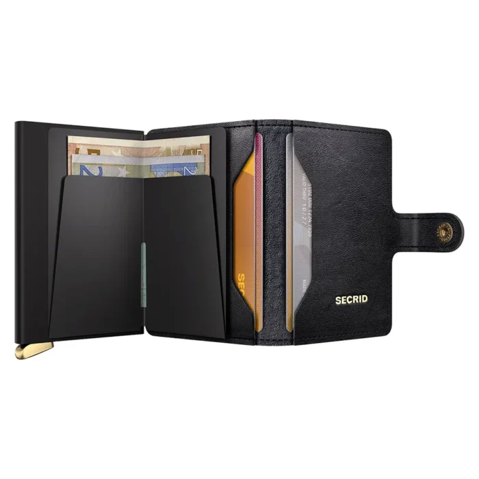 Портфейл SECRID - Mini Premium Emboss Black, с RFID защита - Image 4