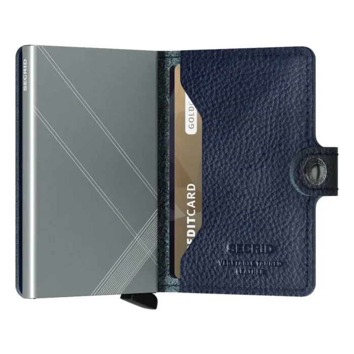 Портфейл SECRID - Mini Stitch Linea Navy, с RFID защита - Image 2