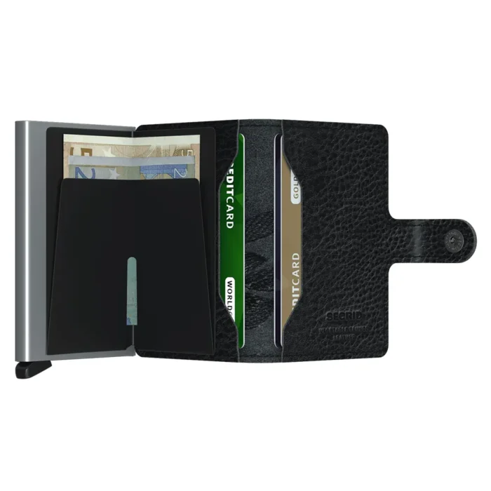 Портфейл SECRID - Mini Stitch Magnolia Black, с RFID защита - Image 3