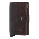 Портфейл SECRID - Mini Vintage Chocolate, естествена кожа, с RFID защита - Image 2
