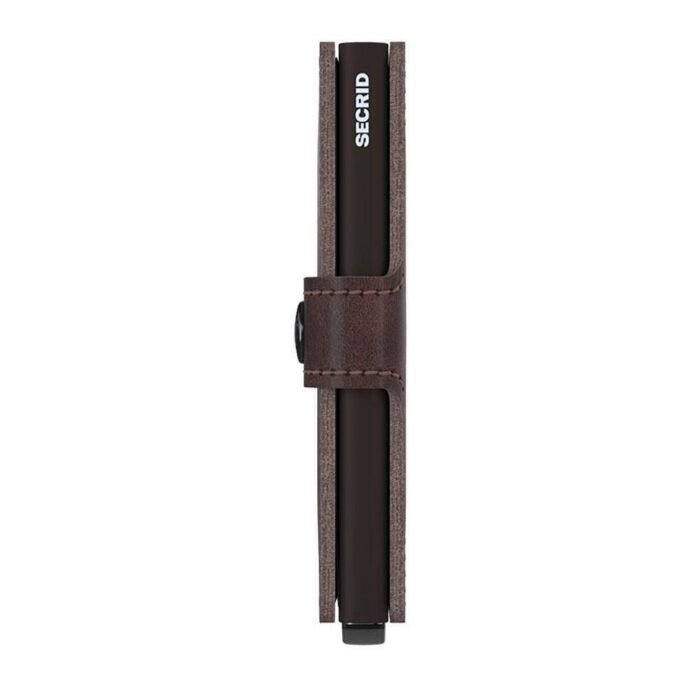Портфейл SECRID - Mini Vintage Chocolate, естествена кожа, с RFID защита - Image 3