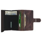 Портфейл SECRID - Mini Vintage Chocolate, естествена кожа, с RFID защита - Image 5