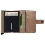 Портфейл SECRID - Mini Vintage Taupe, естествена кожа, с RFID защита - Image 3