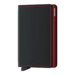 Портфейл SECRID - Slim Matte Black & Red, с RFID защита