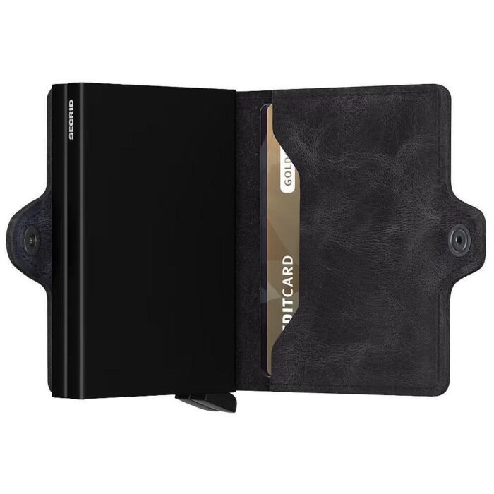 Портфейл SECRID - Twin Vintage Black, с RFID защита - Image 2