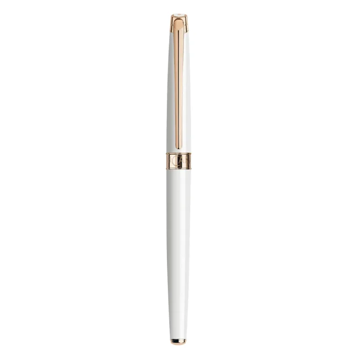 Ролер Caran d'Ache - Leman Slim White Rose Gold - Image 2