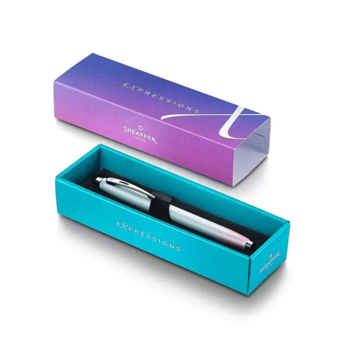 Ролер Sheaffer 100 - Expressions, Chrome-Plated Trims, син/розов - Image 4