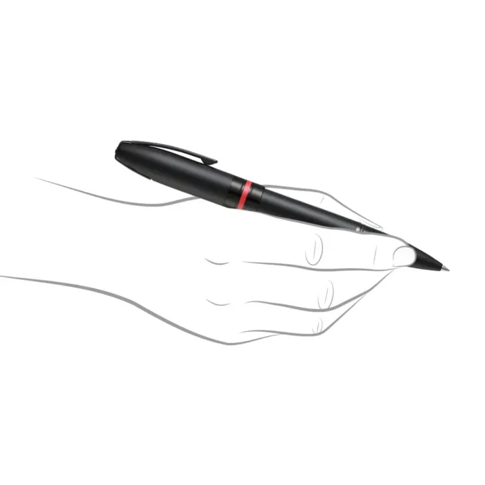 Ролер Sheaffer Icon - Matte Black Laquer with Red PVD Trims - Image 7