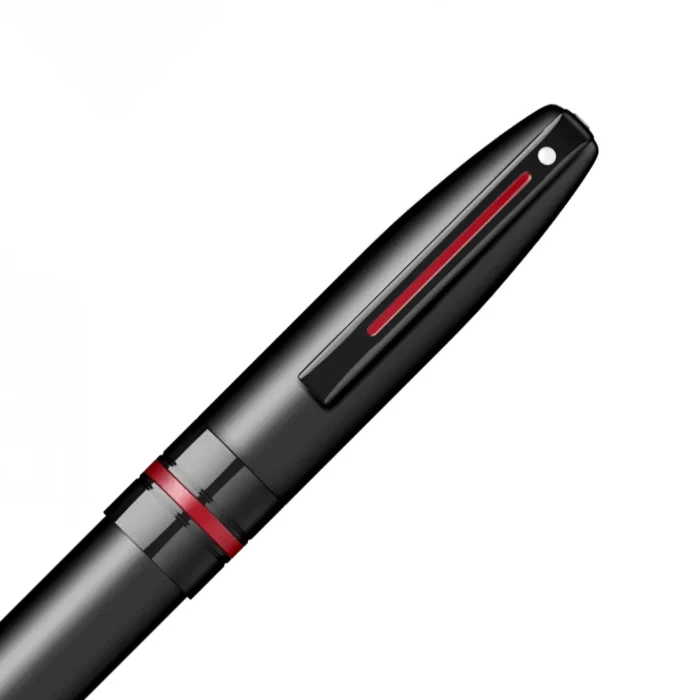 Ролер Sheaffer Icon - Matte Black Laquer with Red PVD Trims - Image 2
