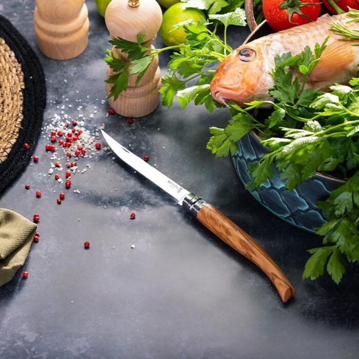 Сгъваем нож Opinel Les Effiles Olivier №12, острие 12 см, в кутия - Image 5