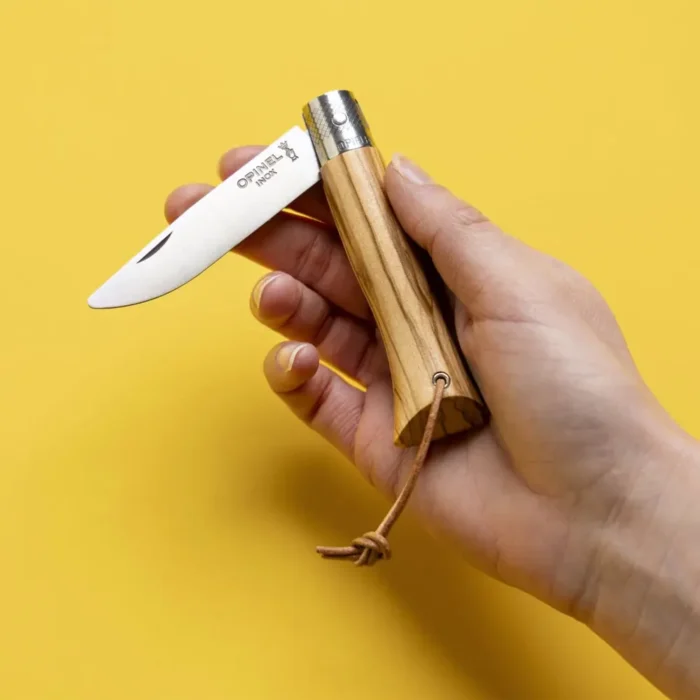 Сгъваем нож Opinel - néo6, острие 7 см, дръжка от маслиново дърво - Image 6