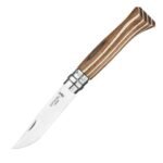 Сгъваем нож Opinel №8 Brown Laminated Birch, острие 8.5 см