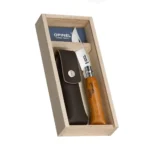 Сгъваем нож Opinel №8 Carbon, острие 8.5 см + кожена кания