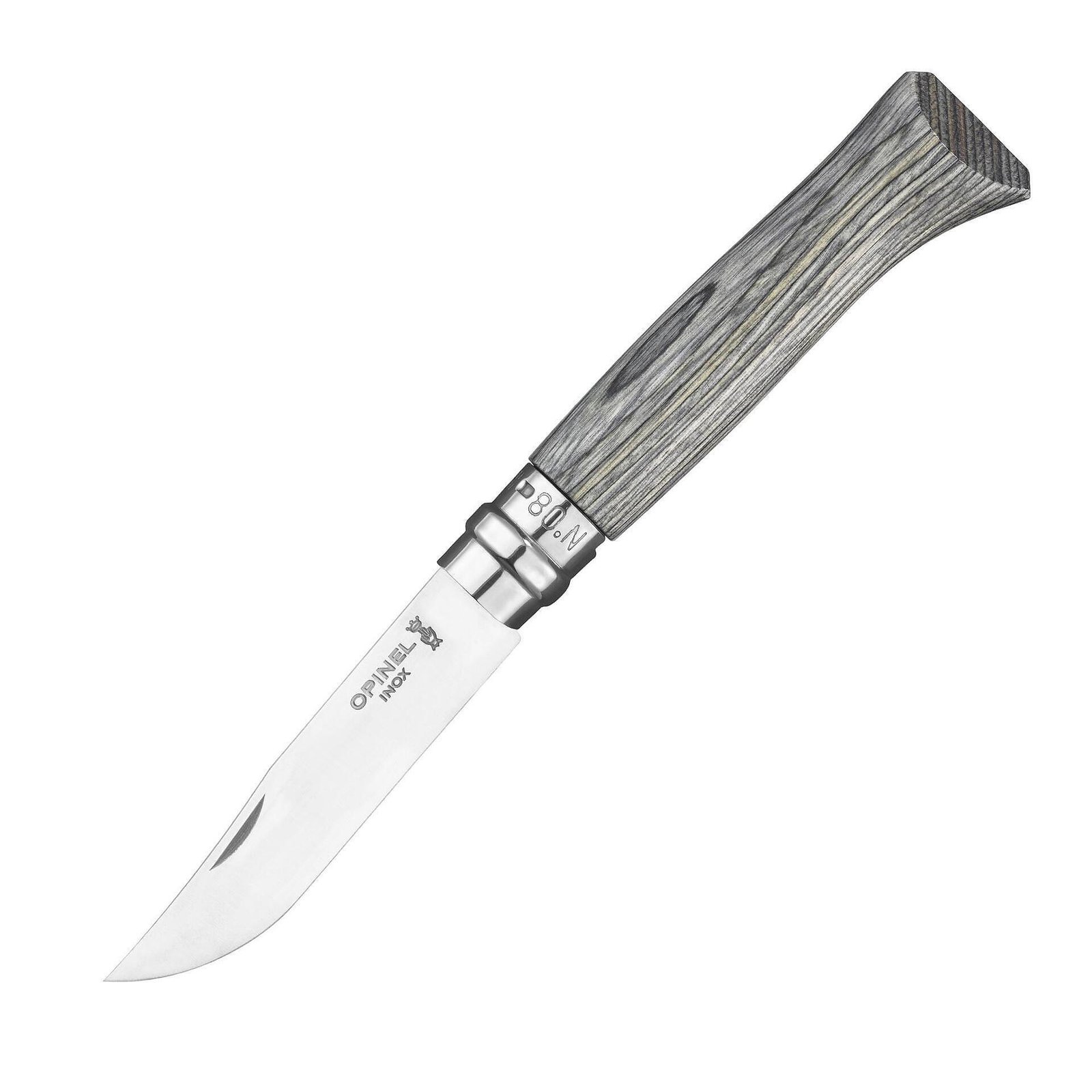 Сгъваем нож Opinel №8 Grey Laminated Birch, острие 8.5 см Сгъваем нож Opinel №8 Grey Laminated Birch, острие 8.5 см - Image 1