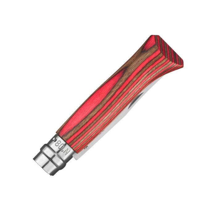Сгъваем нож Opinel №8 Red Laminated Birch, острие 8.5 см - Image 2