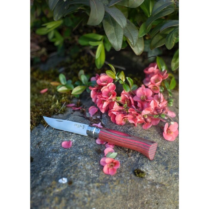 Сгъваем нож Opinel №8 Red Laminated Birch, острие 8.5 см - Image 3