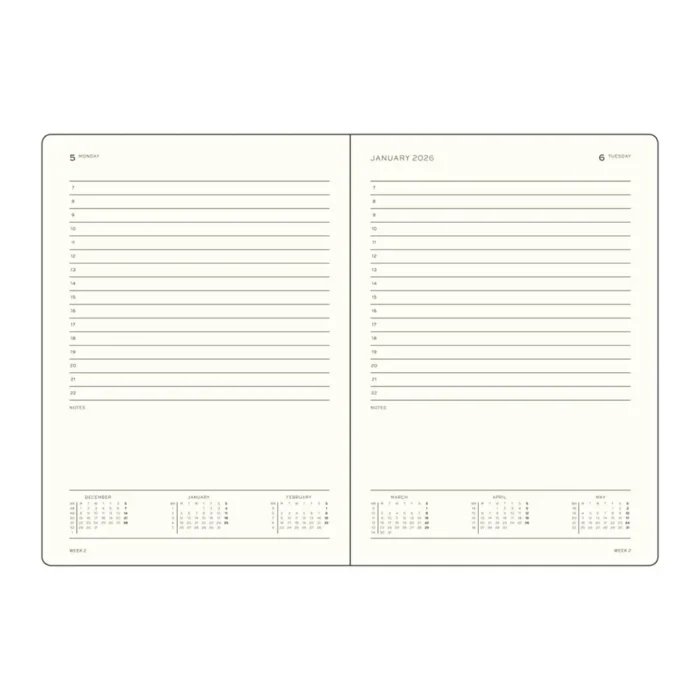 Тефтер A4+ Leuchtturm1917 Daily Planner Master 2026, Black - Image 2