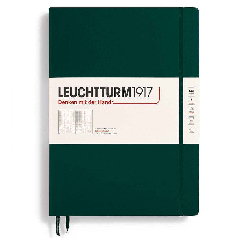 tefter-a4-leuchtturm1917-notebook-master-classic-navy-tvardi-korici-na-tocki-copy-67598b6d2cd3b Тефтер А4+ Leuchtturm1917 Notebook Master Classic Forest Green, твърди корици, на точки - Image 1