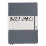 Тефтер А4+ Leuchtturm1917 Notebook Master Slim Anthracite, твърда корица, на точки