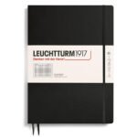 Тефтер А4+ Leuchtturm1917 Notebook Master Slim Black, твърда корица, на квадрати