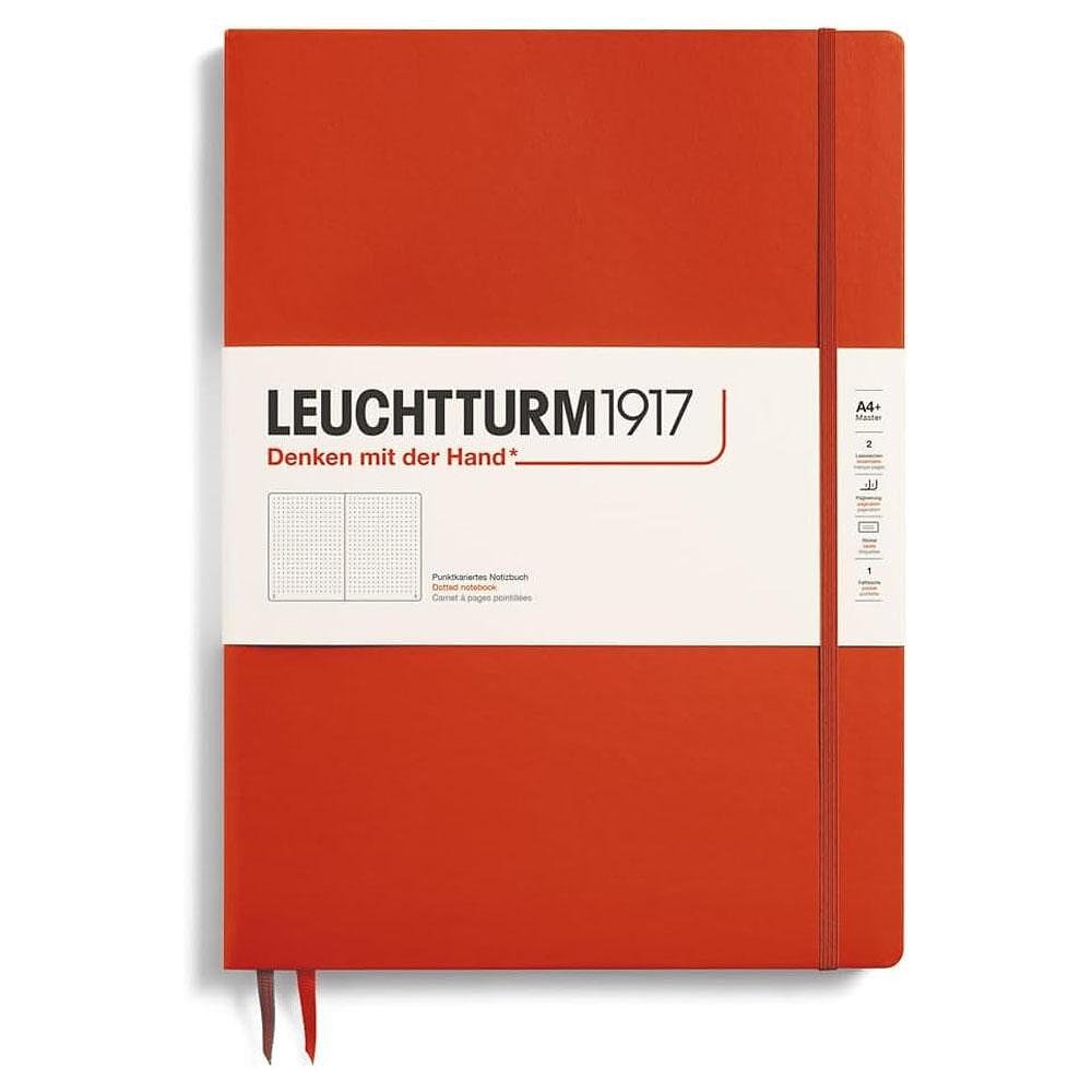 tefter-a4-leuchtturm1917-notebook-master-slim-fox-red-tvarda-korica-copy-67ea42f75eb2a Тефтер А4+ Leuchtturm1917 Notebook Master Slim Fox Red, твърда корица, на точки - Image 1