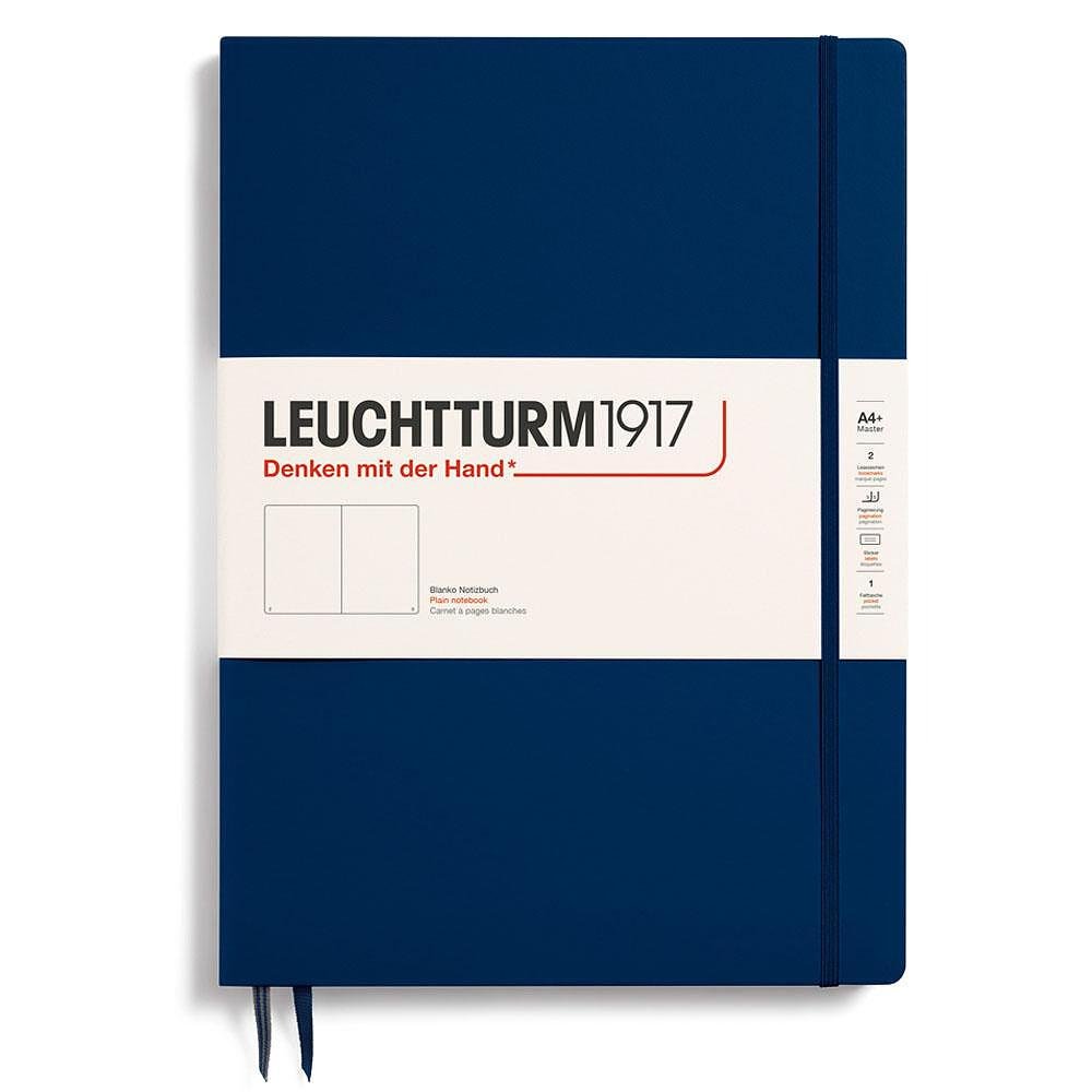 tefter-a4-leuchtturm1917-notebook-master-slim-navy-tvarda-korica-beli-stranici-67598e7dd7666 Тефтер А4+ Leuchtturm1917 Notebook Master Slim Navy, твърда корица, бели страници - Image 1
